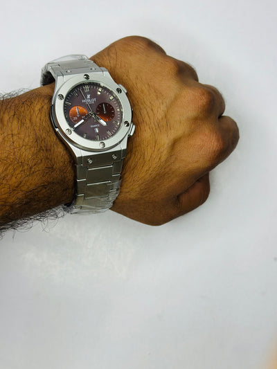 Hublot Orlinski Chronograph Titanium –  Red Wine Dial Luxury Watch