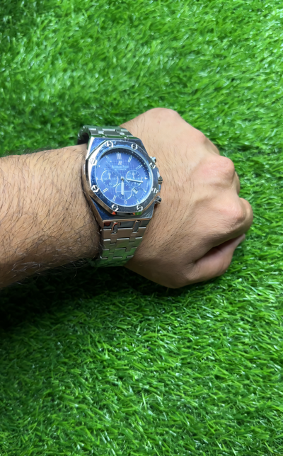 Royal Master Chronograph-Style Stainless Steel Watch – Inspired by Audemars Piguet Royal