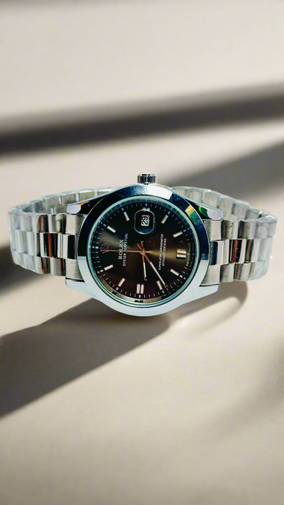 Rolex Oyster Perpetual Datejust - Black Dial-Stainless Steel Strap