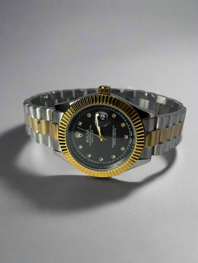 Rolex Oyster Perpetual Datejust - Black dial - Two-tone design