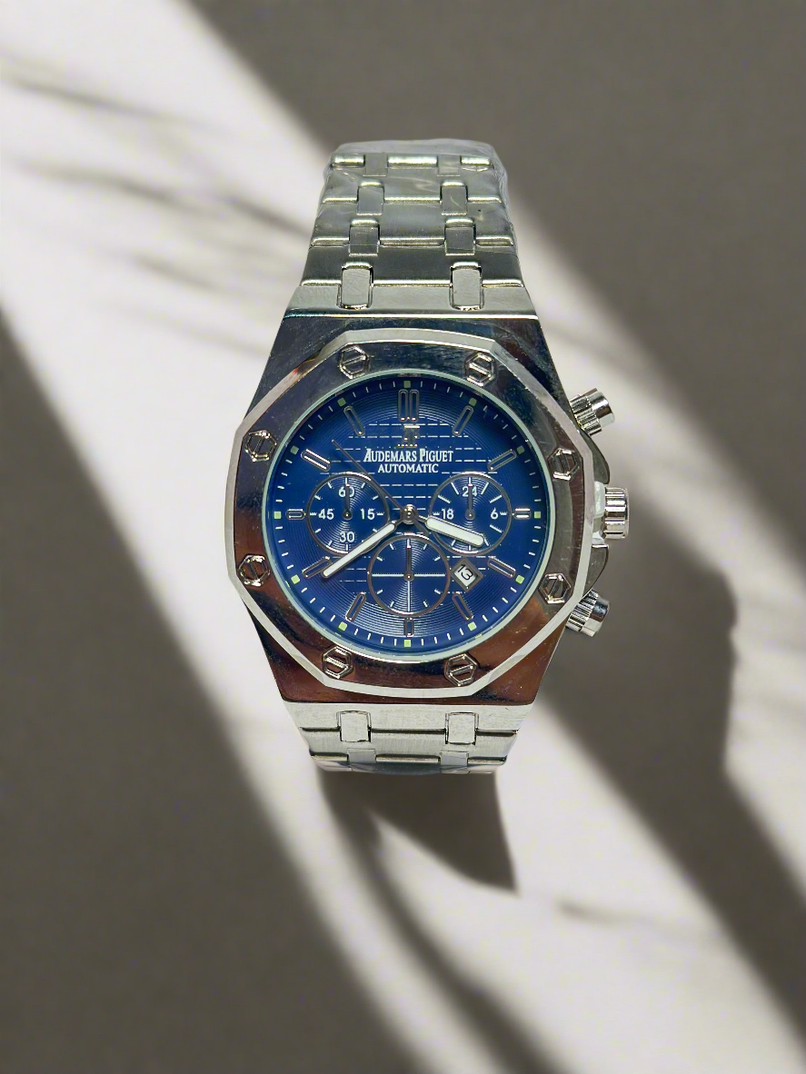 Royal Master Chronograph-Style Stainless Steel Watch – Inspired by Audemars Piguet Royal