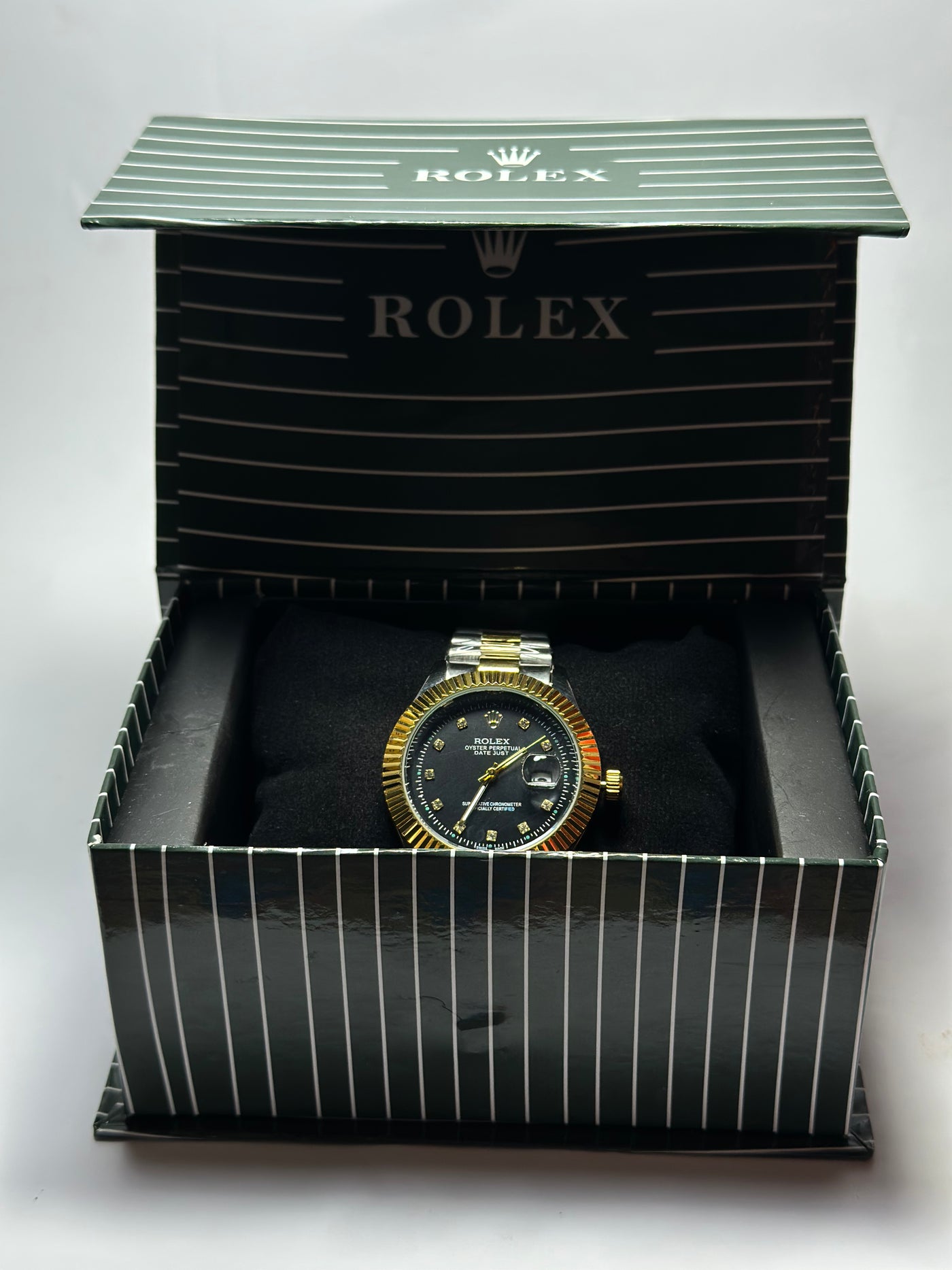Rolex Oyster Perpetual Datejust - Black dial - Two-tone design